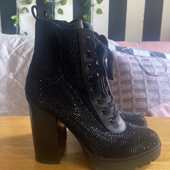 Steve Madden Rhinestone Booties - Picture 2 of 7